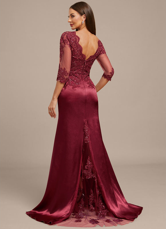 Robe Chic Élégante Bordeaux