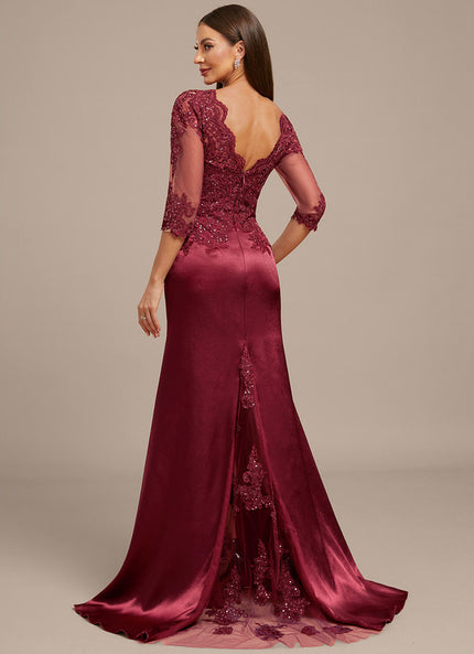Robe Chic Élégante Bordeaux