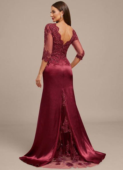 Robe Chic Élégante Bordeaux