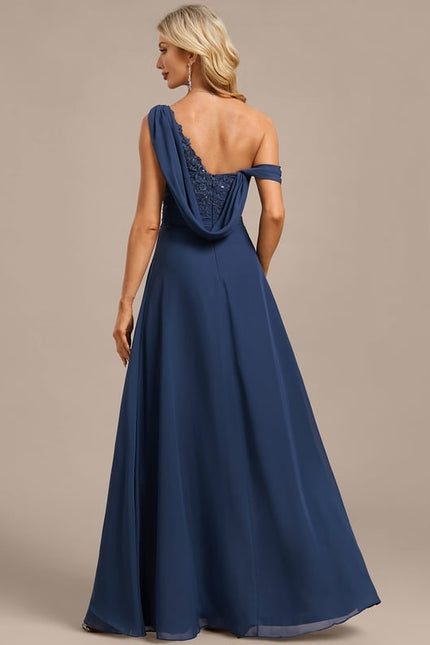 Robe Chic Drapée Asymétrique - gallery 6