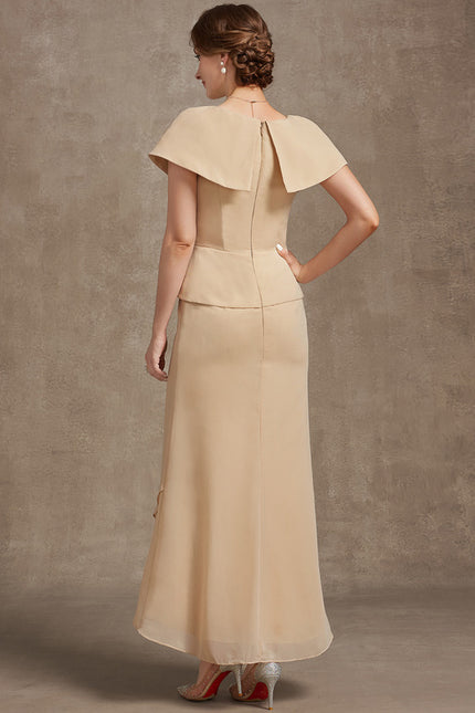 Robe Chic Élégance Sable Asymétrique - gallery 4