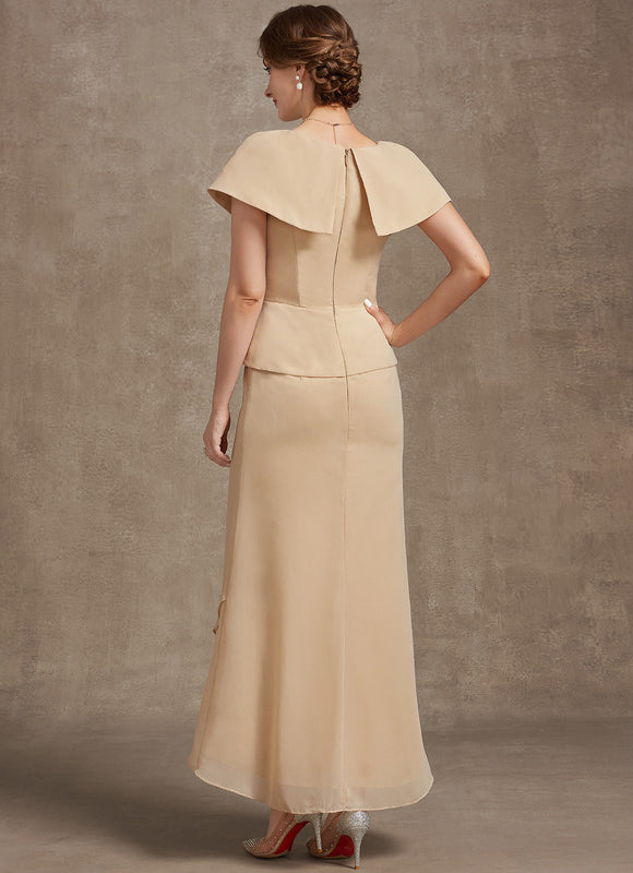 Robe Chic Élégance Sable Asymétrique - gallery 4
