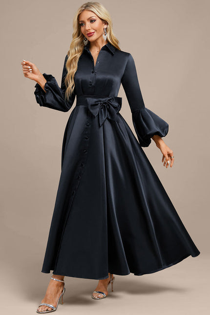 Robe Chic Satinée Longue Élégante - gallery 2