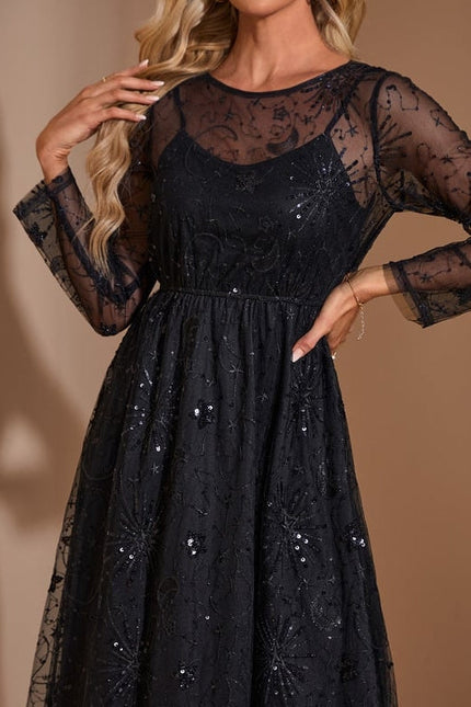 Robe Chic Noir Étoilé - gallery 3