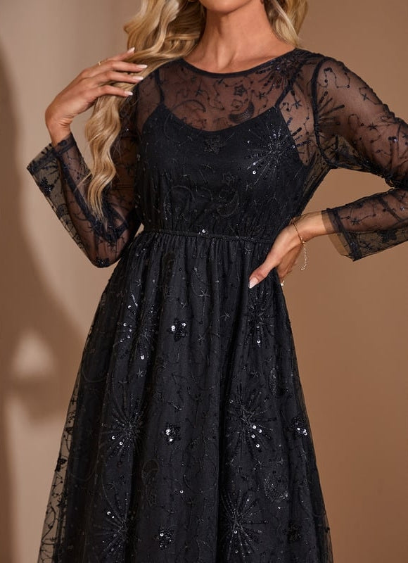 Robe Chic Noir Étoilé - gallery 3