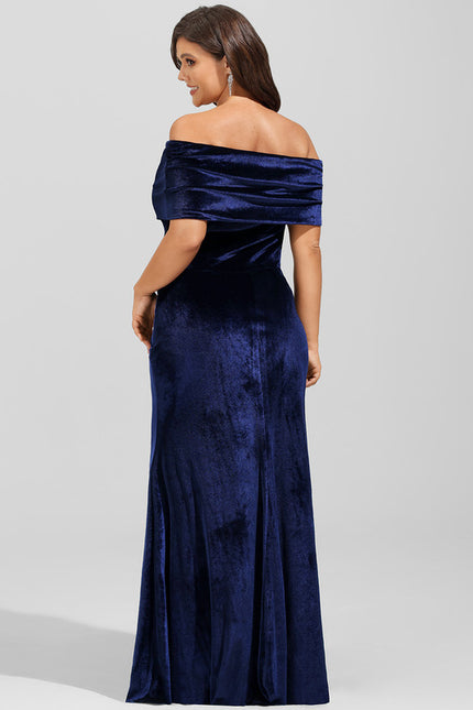 Robe Chic Velours Marine - gallery 9