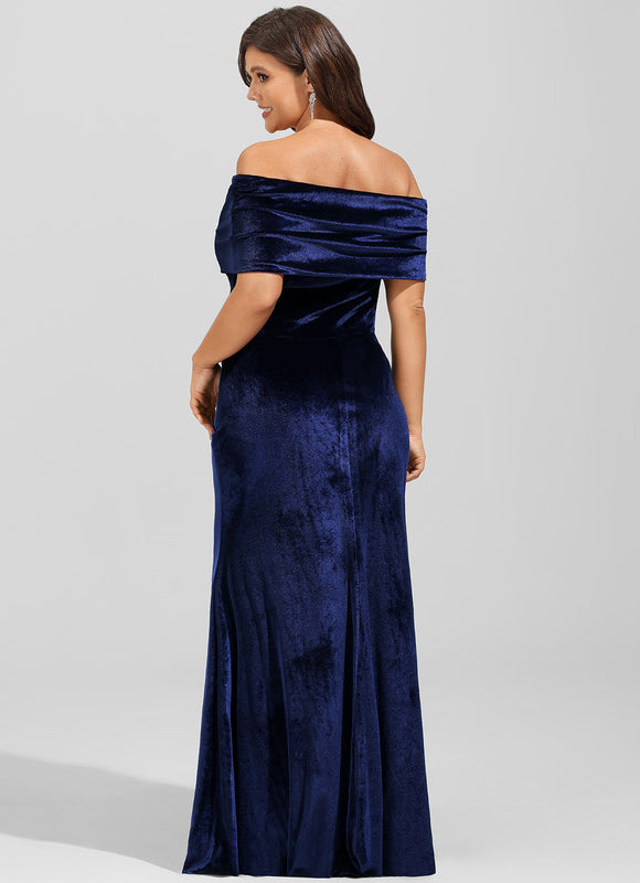 Robe Chic Velours Marine - gallery 9