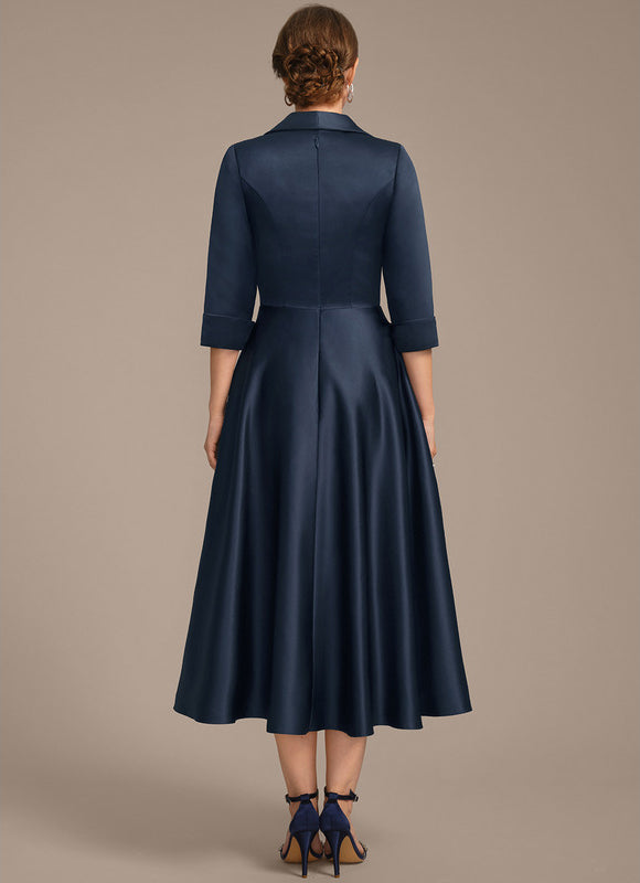 Robe Droite Bleu Marine Chic - gallery 6