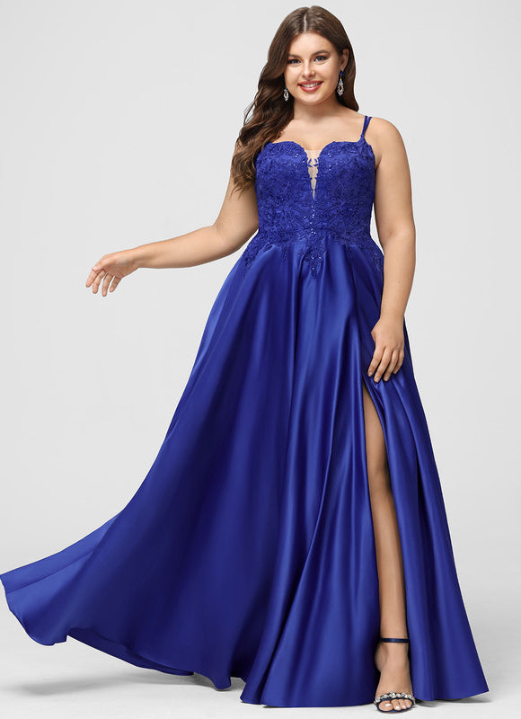 Robe Chic Bleu Satinée - gallery 6