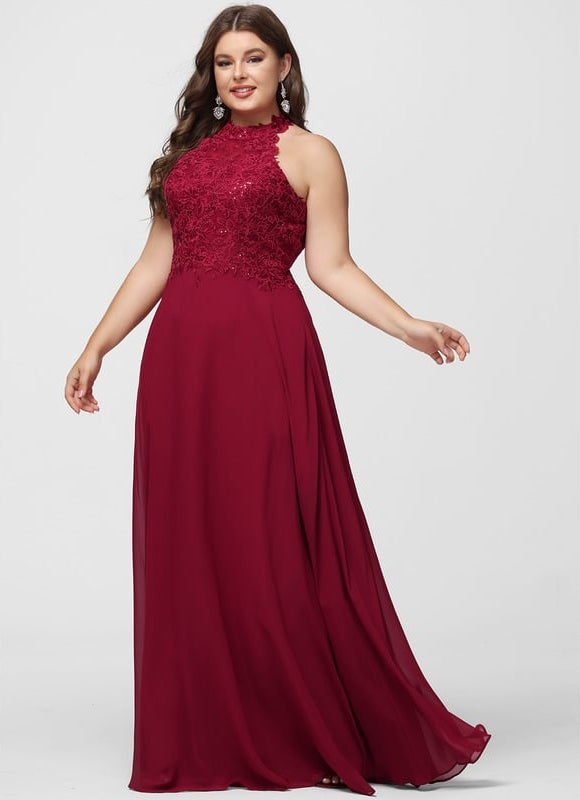 Robe Chic Bordeaux Dentelle Élégante - gallery 5