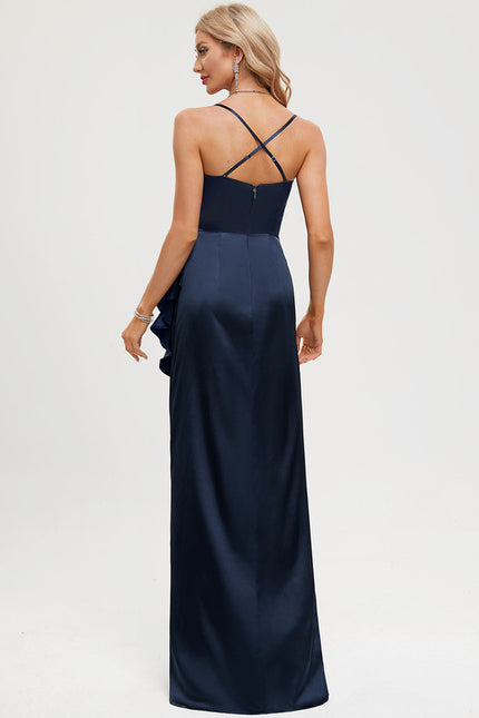 Robe Chic Drapé Satiné Sophistiqué - gallery 5