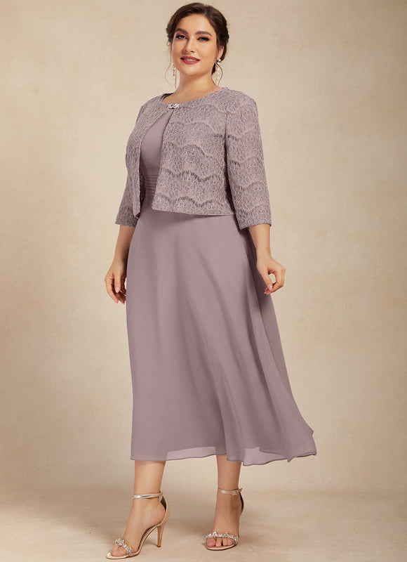 Robe Chic Mousseline Violet - gallery 9