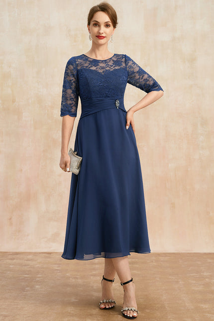 Robe Chic Marine Dentelle - gallery 2