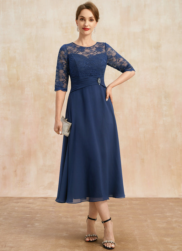Robe Chic Marine Dentelle - gallery 2
