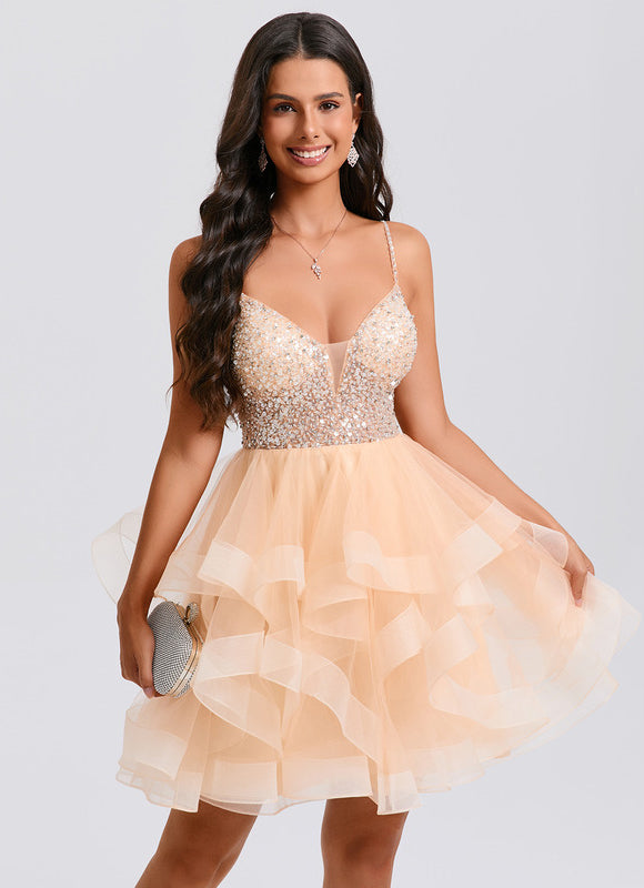 Robe Chic Tulle Pailletée - gallery 1