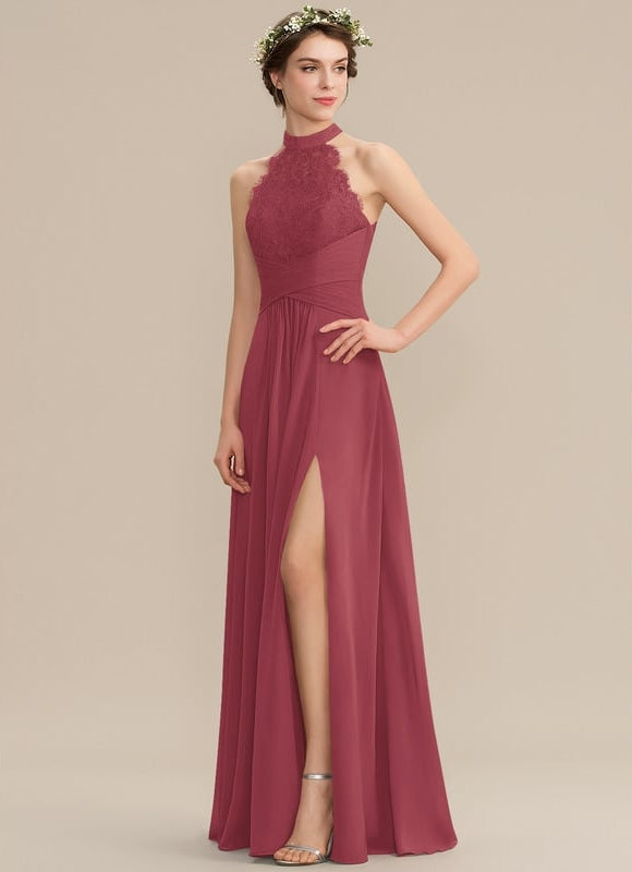 Robe Chic Gris Perle Dentelle Élégante - gallery 2