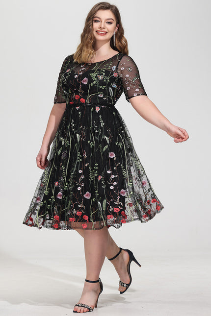 Robe Bohème Chic Dentelle Noire - gallery 8
