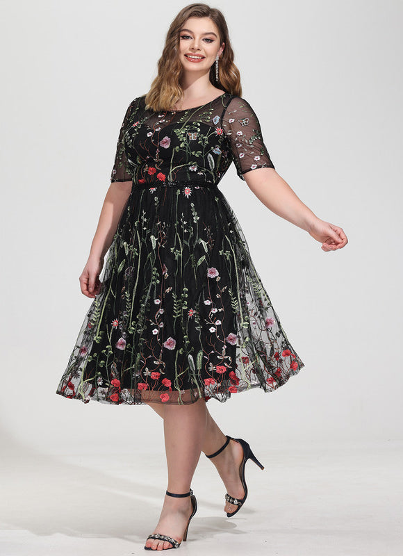 Robe Bohème Chic Dentelle Noire - gallery 8