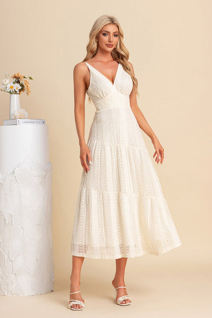 Robe Chic Mi-Longue Ajourée - gallery 3