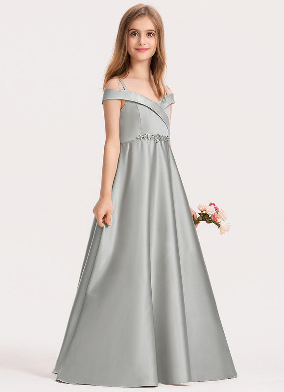 Robe Chic Satinée Grise Élégante - gallery 3
