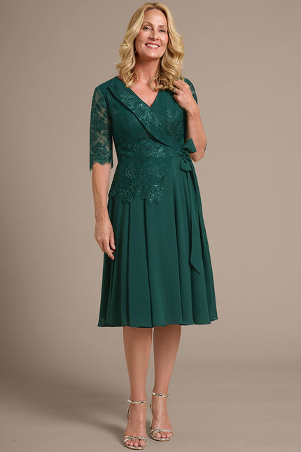 Robe Chic Viscose Émeraude - gallery 2