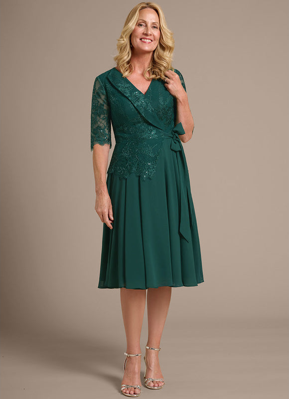 Robe Chic Viscose Émeraude - gallery 2