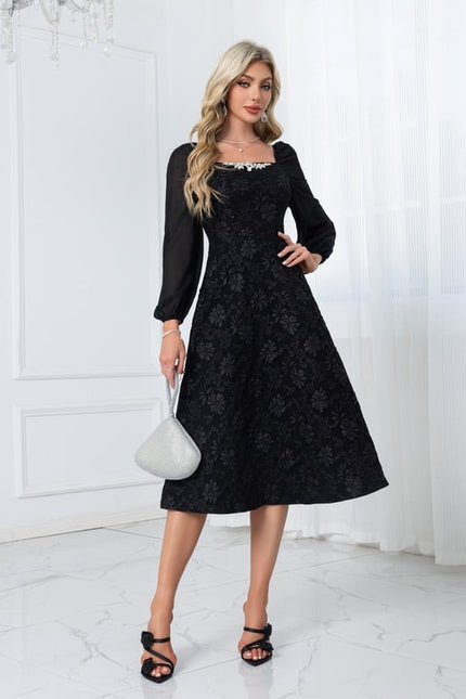Robe Chic Trapèze Brodée