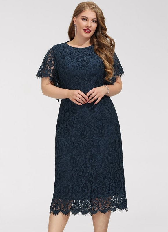Robe Chic Cocktail Dentelle - gallery 7