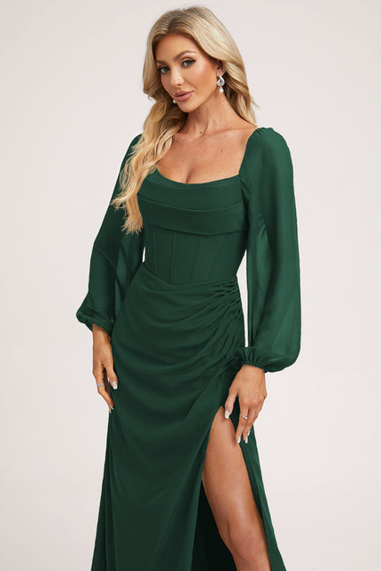 Robe Chic Satinée Beige - gallery 4