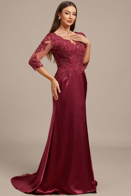 Robe Chic Élégante Bordeaux - gallery 6