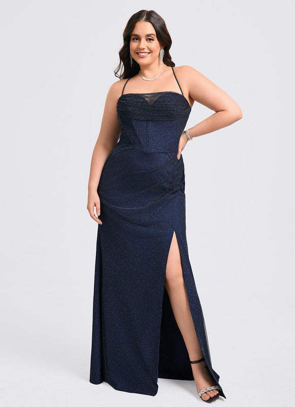 Robe Chic Bleu Nuit Scintillante - gallery 7