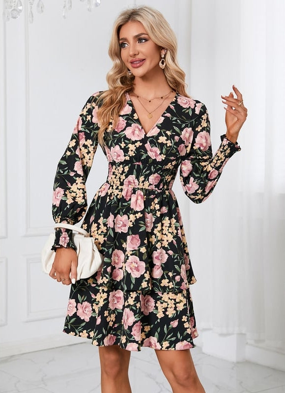 Robe Chic Fleurisson Noir - gallery 6