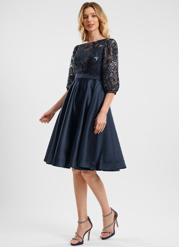 Robe Chic Satinée Étoilée - gallery 2