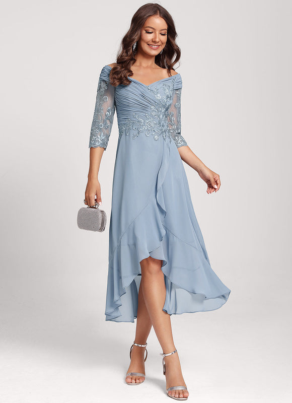 Robe Chic Asymétrique Éclatante - gallery 4