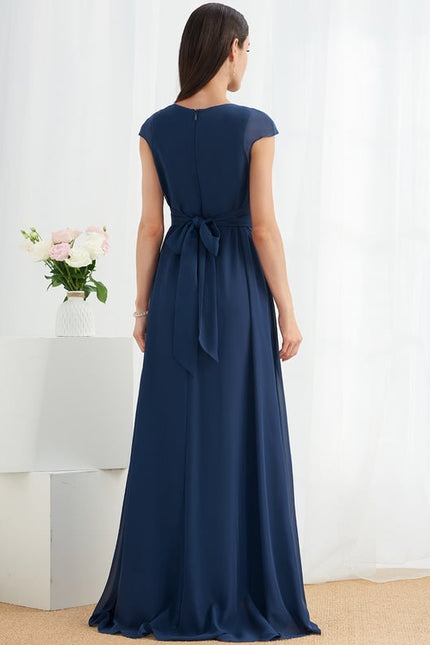 Robe Chic Fluide Bleu Nuit - gallery 5