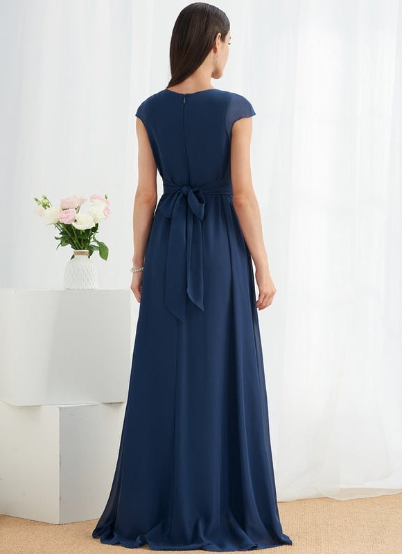 Robe Chic Fluide Bleu Nuit - gallery 5