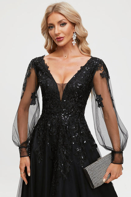 Robe Chic Noir Éblouissant - gallery 4