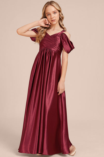 Robe Chic Satinée Bordeaux - gallery 3