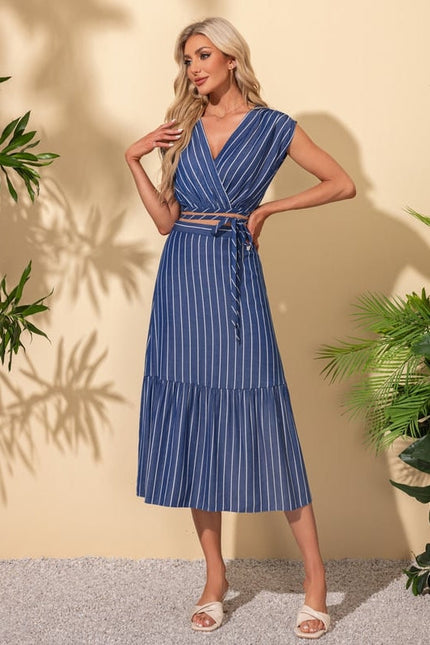 Robe Chic Rayée Décontractée - gallery 5