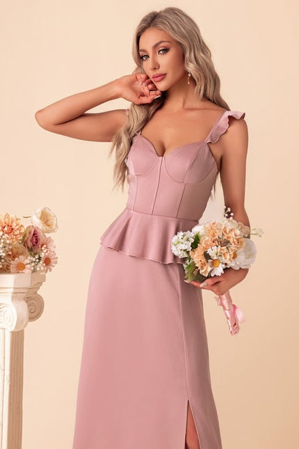 Robe Chic Peplum Satinée - gallery 1