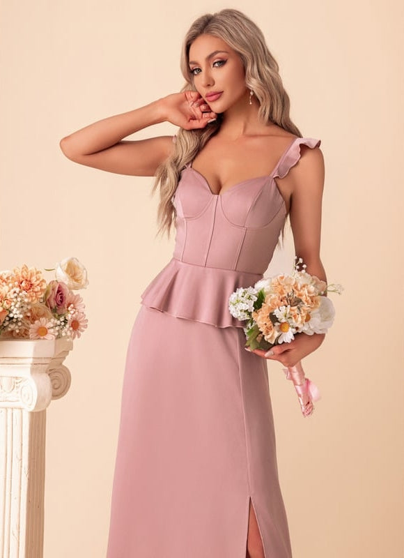 Robe Chic Peplum Satinée - gallery 1