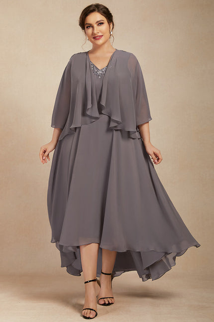 Robe Chic Couture Grise - gallery 7