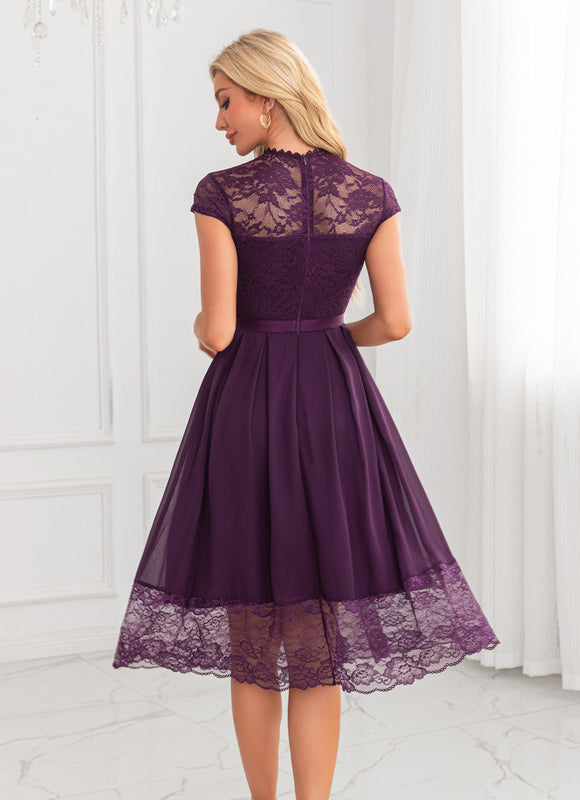 Robe Chic Violette Élégante - gallery 2