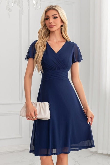 Robe Chic Évasée Marine - gallery 5