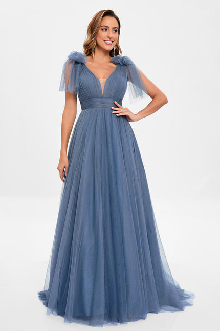 Robe Chic Tulle Bleu - gallery 6