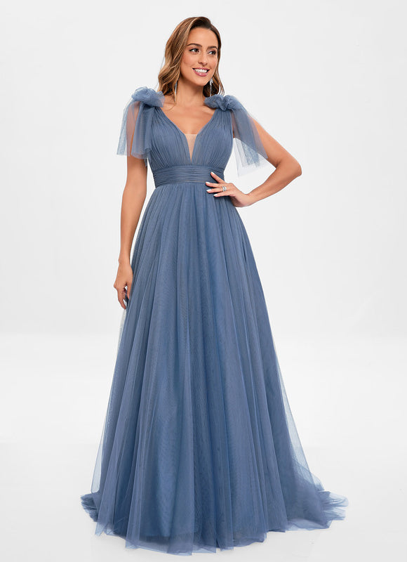 Robe Chic Tulle Bleu - gallery 6