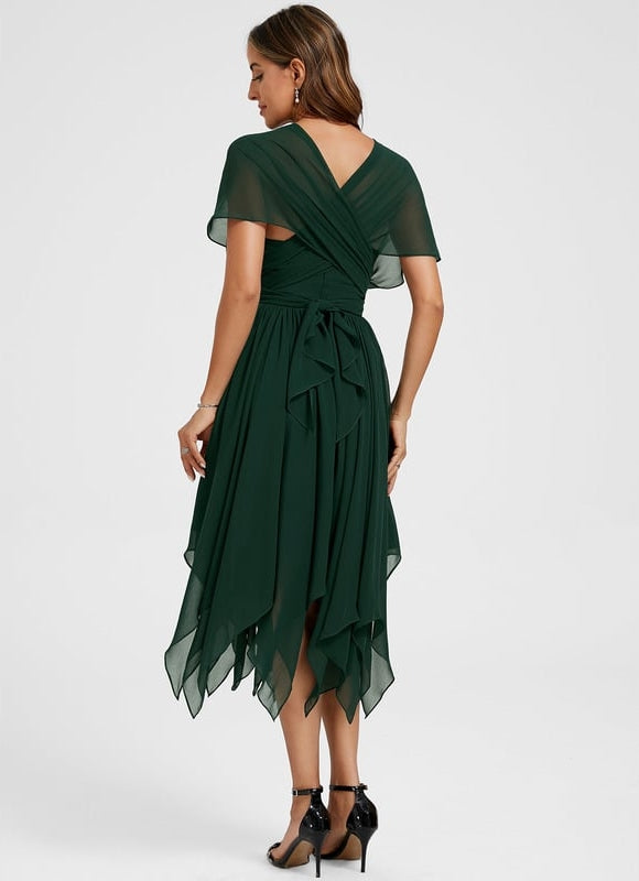 Robe Chic Asymétrique Émeraude - gallery 7