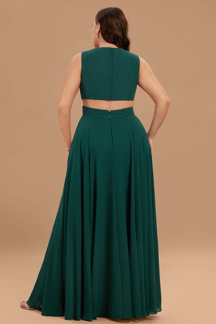 Robe Chic Longue Verte Fluide - gallery 9