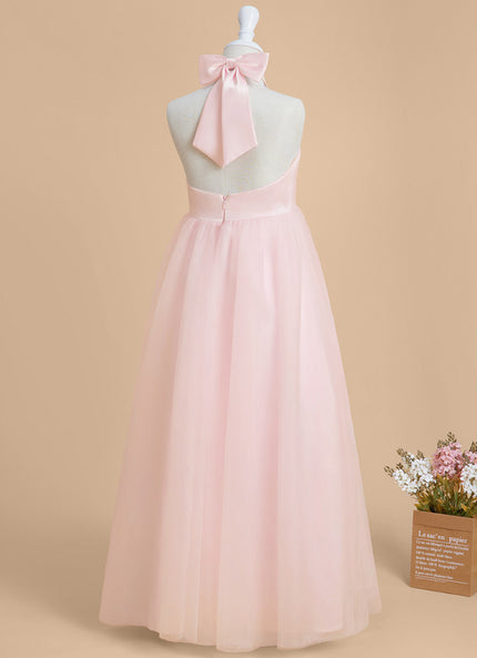 Robe Chic Fille Tulle Rose