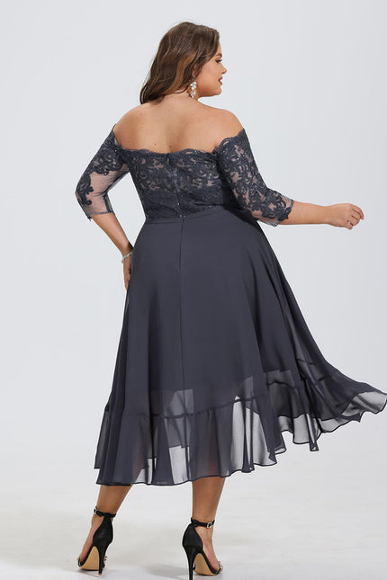 Robe Chic Asymétrique Éclatante - gallery 8